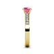 5 - Ronia Classic Pink Tourmaline and Diamond Engagement Ring 