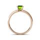 4 - Ronia Classic Peridot and Diamond Engagement Ring 