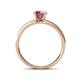 4 - Ronia Classic Rhodolite Garnet and Diamond Engagement Ring 