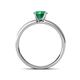 4 - Ronia Classic Emerald and Diamond Engagement Ring 