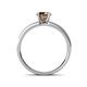 4 - Ronia Classic Smoky Quartz and Diamond Engagement Ring 