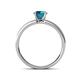 4 - Ronia Classic London Blue Topaz and Diamond Engagement Ring 