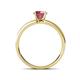 4 - Ronia Classic Rhodolite Garnet and Diamond Engagement Ring 