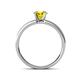4 - Ronia Classic Yellow and White Diamond Engagement Ring 