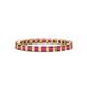 1 - Clarissa 2.50 mm Princess Cut Ruby Eternity Band 