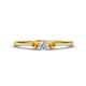 1 - Shirley 3.50 mm Round Diamond and Citrine Three Stone Engagement Ring 