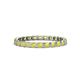 1 - Clarissa 2.50 mm Princess Cut Yellow Sapphire Eternity Band 