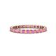 1 - Clarissa 2.50 mm Princess Cut Pink Sapphire Eternity Band 