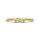 1 - Shirley 3.50 mm Round Yellow and White Yellow Diamond Three Stone Engagement Ring 
