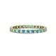 1 - Clarissa 2.50 mm Princess Cut Blue Topaz Eternity Band 