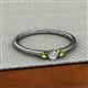 2 - Shirley 3.50 mm Round Diamond and Peridot Three Stone Engagement Ring 