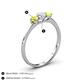 4 - Shirley 5.00 mm Round Yellow and White Yellow Diamond Three Stone Engagement Ring 