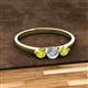 2 - Shirley 5.00 mm Round Yellow and White Yellow Diamond Three Stone Engagement Ring 