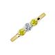 3 - Shirley 5.00 mm Round Yellow and White Yellow Diamond Three Stone Engagement Ring 