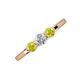 3 - Shirley 5.00 mm Round Yellow and White Yellow Diamond Three Stone Engagement Ring 