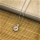 2 - Juliya 4.00 mm Round Amethyst Rope Edge Bezel Set Solitaire Pendant Necklace 