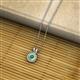 2 - Juliya 4.00 mm Round Emerald Rope Edge Bezel Set Solitaire Pendant Necklace 