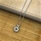 2 - Juliya 4.00 mm Round Smoky Quartz Rope Edge Bezel Set Solitaire Pendant Necklace 