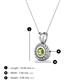 3 - Juliya 4.00 mm Round Peridot Rope Edge Bezel Set Solitaire Pendant Necklace 
