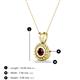 3 - Juliya 4.00 mm Round Red Garnet Rope Edge Bezel Set Solitaire Pendant Necklace 