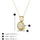 3 - Juliya 4.00 mm Round White Sapphire Rope Edge Bezel Set Solitaire Pendant Necklace 