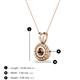3 - Juliya 4.00 mm Round Smoky Quartz Rope Edge Bezel Set Solitaire Pendant Necklace 