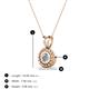 3 - Juliya 4.00 mm Round Lab Grown Diamond Rope Edge Bezel Set Solitaire Pendant Necklace 