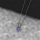 2 - Caron 4.00 mm Round Tanzanite Solitaire Love Knot Pendant Necklace 