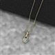 2 - Caron 4.00 mm Round Aquamarine Solitaire Love Knot Pendant Necklace 