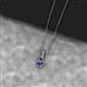 2 - Caron 4.00 mm Round Iolite Solitaire Love Knot Pendant Necklace 