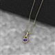 2 - Caron 4.00 mm Round Iolite Solitaire Love Knot Pendant Necklace 