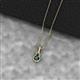 2 - Caron 4.00 mm Round Blue Diamond Solitaire Love Knot Pendant Necklace 