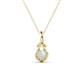 1 - Caron 4.00 mm Round Opal Solitaire Love Knot Pendant Necklace 