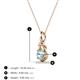 3 - Caron 4.00 mm Round Aquamarine Solitaire Love Knot Pendant Necklace 