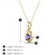 3 - Caron 4.00 mm Round Iolite Solitaire Love Knot Pendant Necklace 