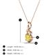 3 - Caron 4.00 mm Round Yellow Sapphire Solitaire Love Knot Pendant Necklace 