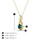 3 - Caron 4.00 mm Round London Blue Topaz Solitaire Love Knot Pendant Necklace 