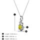 3 - Caron 4.00 mm Round Yellow Diamond Solitaire Love Knot Pendant Necklace 