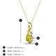 3 - Caron 4.00 mm Round Yellow Diamond Solitaire Love Knot Pendant Necklace 