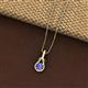 2 - Caron 5.00 mm Round Tanzanite Solitaire Love Knot Pendant Necklace 
