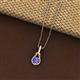 2 - Caron 5.00 mm Round Tanzanite Solitaire Love Knot Pendant Necklace 