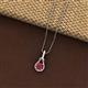 2 - Caron 5.00 mm Round Ruby Solitaire Love Knot Pendant Necklace 