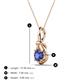 3 - Caron 5.00 mm Round Iolite Solitaire Love Knot Pendant Necklace 