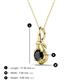 3 - Caron 5.00 mm Round Black Diamond Solitaire Love Knot Pendant Necklace 