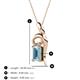 3 - Evana 7x5 mm Emerald Cut Aquamarine and Round Diamond Accent Ribbon Pendant Necklace 