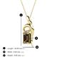 3 - Evana 7x5 mm Emerald Cut Smoky Quartz and Round Diamond Accent Ribbon Pendant Necklace 