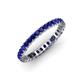 4 - Allie 2.50 mm Princess Cut Blue Sapphire Eternity Band 