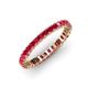 4 - Allie 2.50 mm Princess Cut Ruby Eternity Band 