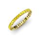4 - Allie 2.50 mm Princess Cut Yellow Sapphire Eternity Band 