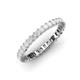 4 - Allie 2.50 mm Princess Cut White Sapphire Eternity Band 